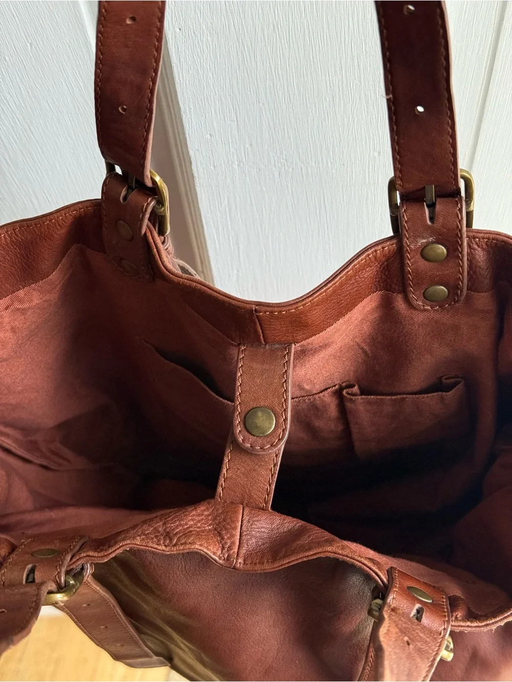 Dragon Diffusion Rust Brown Large Leather Shoulder Bag